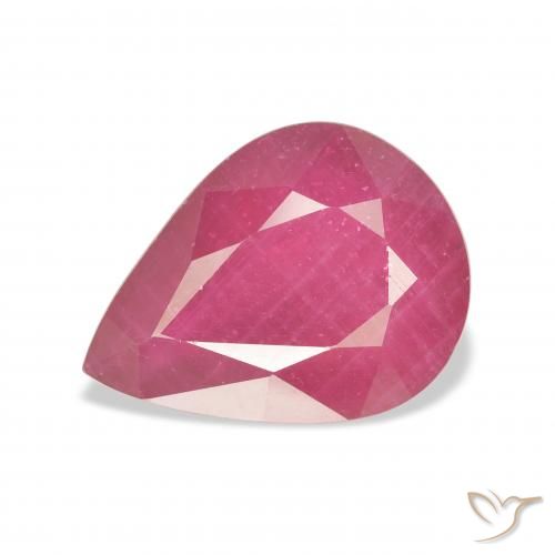 7.34ct Natürlicher Mittelrot Rubin, Birnenform, VS