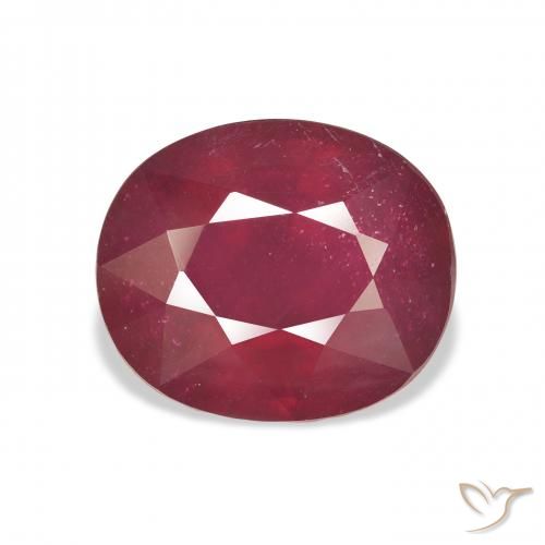 10.90ct Natürlicher tiefrot Rubin, Oval, VS