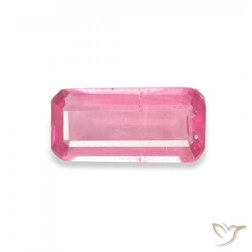 1.35ct Natürlicher pink Rubin, Smaragdschliff, VS-SI