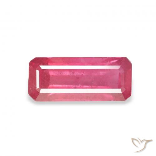 1.64ct Natürlicher Magentarosa Rubin, Smaragdschliff, VS-SI