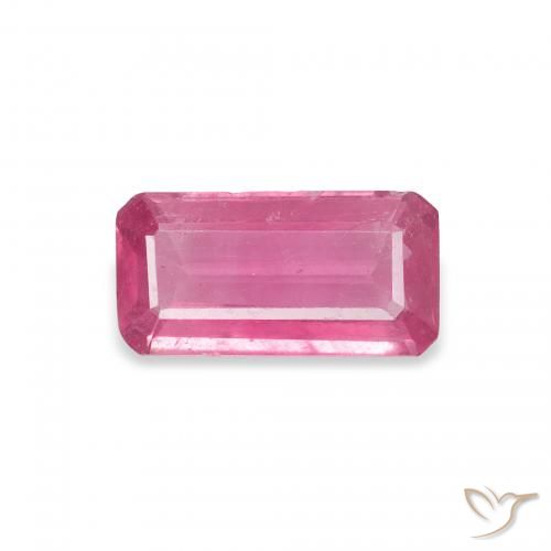 1.21ct Natürlicher rötlich-rosa Rubin, Smaragdschliff, SI