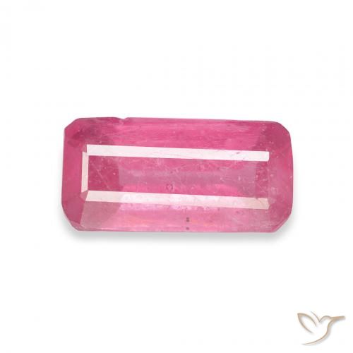 1.92ct Natürlicher Medium Dark-Pink Rubin, Smaragdschliff, SI