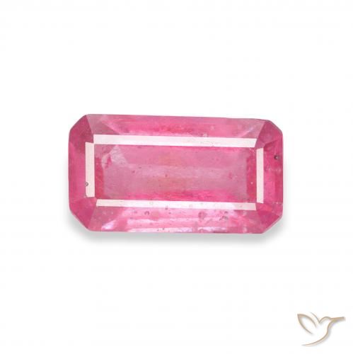 1.37ct Natürlicher Medium Dark-Pink Rubin, Smaragdschliff, SI