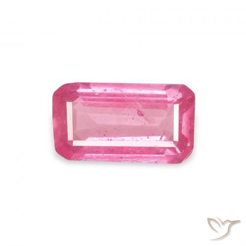 1.19ct Natürlicher Medium Dark-Pink Rubin, Smaragdschliff, VS-SI