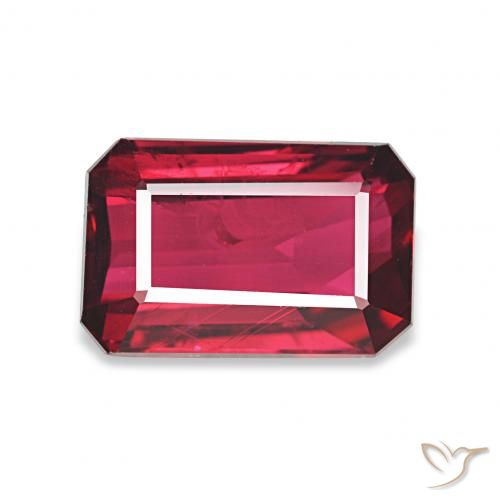 1.97ct Mittelrot Rubin, Smaragdschliff, VS