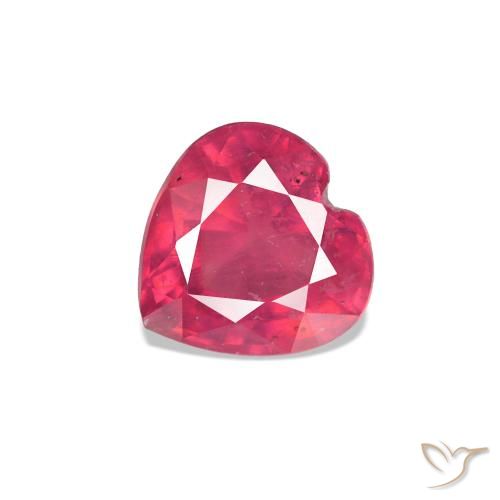 0.63ct Mittelrot Rubin, Herz, VS