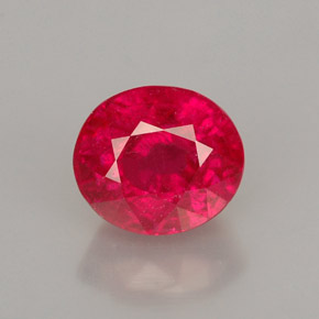 2,20 ctw natürlicher roter Rubin, Oval Schliff, SI-I1