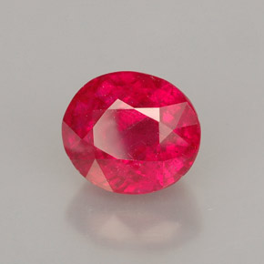 2,20 ctw natürlicher roter Rubin, Oval Schliff, SI-I1