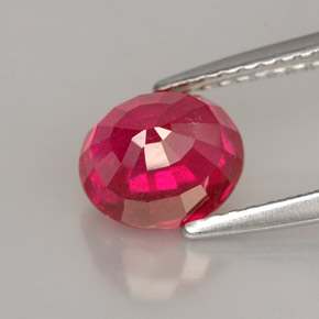 2,20 ctw natürlicher roter Rubin, Oval Schliff, SI-I1