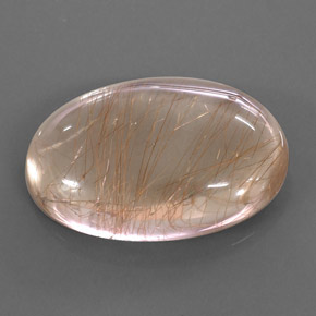 49,49 ctw natürlicher Gold Rutilquarz, Oval Schliff, Transparent