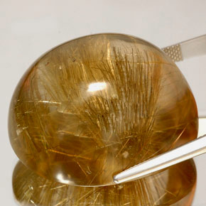 128,20 ctw natürlicher gelber Rutilquarz, Transparent, Transparent / Lichtdurchlässig