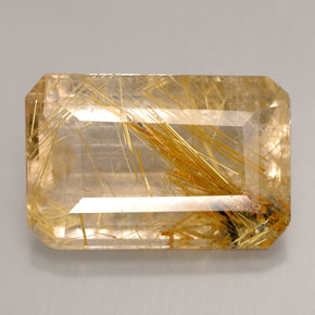 12,60 ctw natürlicher gelber Rutilquarz, Transparent, Transparent / Lichtdurchlässig
