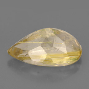 8,60 ctw natürlicher gelber Rutilquarz, Transparent, Transparent / Lichtdurchlässig