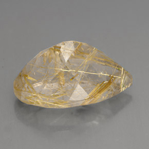 9,59 ctw natürlicher gelber Rutilquarz, Transparent, Transparent / Lichtdurchlässig