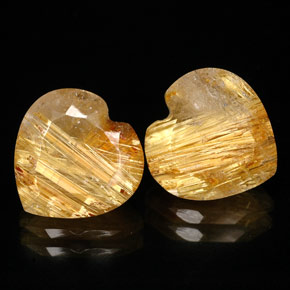  ct natürliche gelber Rutilquarz-Edelsteine, Transparent, Transparent / Lichtdurchlässig