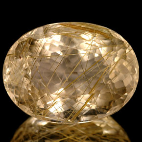 15,46 ctw natürlicher gelber Rutilquarz, Transparent, Transparent / Lichtdurchlässig