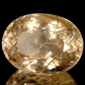 15,46 ctw natürlicher gelber Rutilquarz, Transparent, Transparent / Lichtdurchlässig