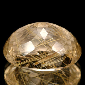 15,46 ctw natürlicher gelber Rutilquarz, Transparent, Transparent / Lichtdurchlässig