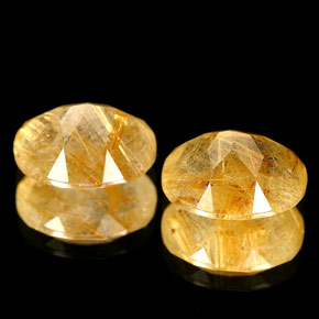  ct natürliche gelber Rutilquarz-Edelsteine, Transparent, Transparent / Lichtdurchlässig