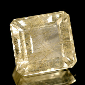 8,70 ctw natürlicher gelber Rutilquarz, Transparent, Transparent / Lichtdurchlässig