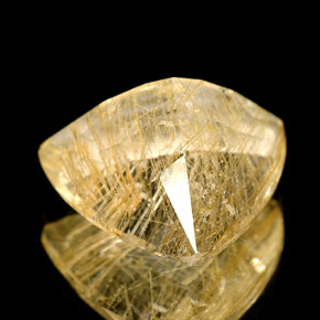 6,72 ctw natürlicher gelber Rutilquarz, Transparent, Transparent / Lichtdurchlässig