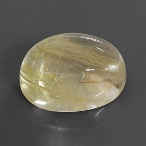 19,39 ctw natürlicher gelber Rutilquarz, Oval Schliff, Transparent