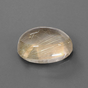 13,66 ctw natürlicher gelber Rutilquarz, Oval Schliff, Transparent