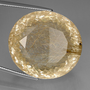 95,96 ctw natürlicher gelber Rutilquarz, Transparent, Transparent / Lichtdurchlässig