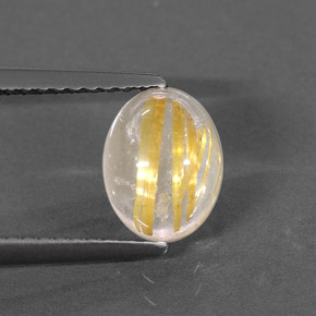 1,66 ctw natürlicher gelber Rutilquarz, Transparent, Transparent / Lichtdurchlässig