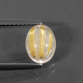 1,50 ctw natürlicher gelber Rutilquarz, Transparent, Transparent / Lichtdurchlässig