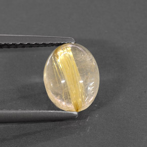 1,55 ctw natürlicher gelber Rutilquarz, Transparent, Transparent / Lichtdurchlässig