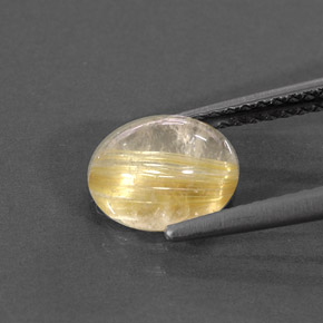 1,55 ctw natürlicher gelber Rutilquarz, Transparent, Transparent / Lichtdurchlässig