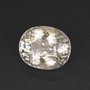 18,65 ctw natürlicher gelber Rutilquarz, Oval Schliff, Transparent