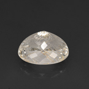 18,65 ctw natürlicher gelber Rutilquarz, Oval Schliff, Transparent