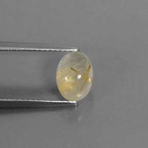 1,61 ctw natürlicher gelber Rutilquarz, Transparent, Transparent / Lichtdurchlässig