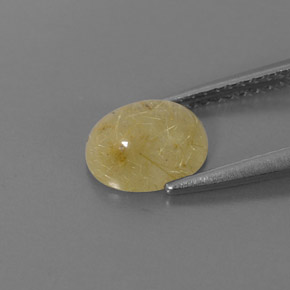 1,45 ctw natürlicher gelber Rutilquarz, Transparent, Transparent / Lichtdurchlässig