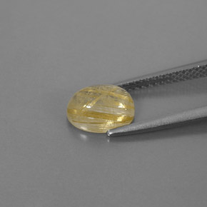 1,67 ctw natürlicher gelber Rutilquarz, Transparent, Transparent / Lichtdurchlässig