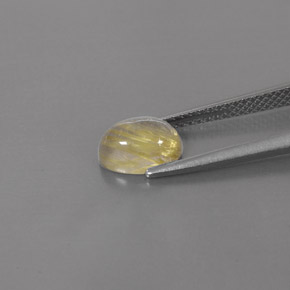 1,45 ctw natürlicher gelber Rutilquarz, Transparent, Transparent / Lichtdurchlässig