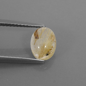 1,65 ctw natürlicher gelber Rutilquarz, Transparent, Transparent / Lichtdurchlässig