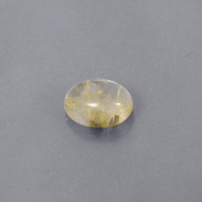 1,51 ctw natürlicher gelber Rutilquarz, Oval Schliff, Transparent