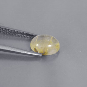 1,51 ctw natürlicher gelber Rutilquarz, Oval Schliff, Transparent