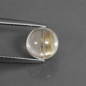 1,99 ctw natürlicher gelber Rutilquarz, Rundschliff, Transparent