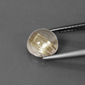 1,99 ctw natürlicher gelber Rutilquarz, Rundschliff, Transparent