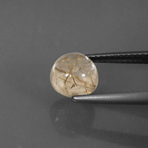 1,78 ctw natürlicher gelber Rutilquarz, Rundschliff, Transparent