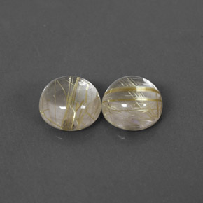  ct natürliche gelber Rutilquarz-Edelsteine, Rundschliff, Transparent