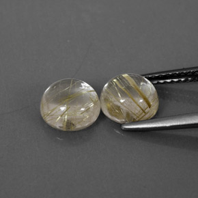  ct natürliche gelber Rutilquarz-Edelsteine, Rundschliff, Transparent