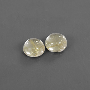  ct natürliche gelber Rutilquarz-Edelsteine, Rundschliff, Transparent