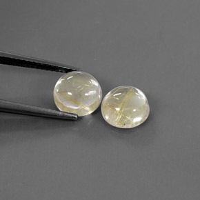  ct natürliche gelber Rutilquarz-Edelsteine, Rundschliff, Transparent