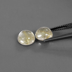  ct natürliche gelber Rutilquarz-Edelsteine, Rundschliff, Transparent