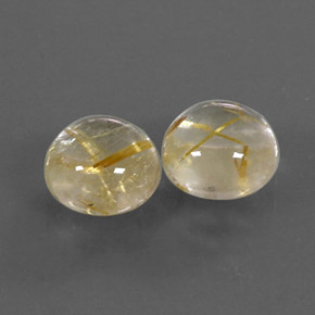  ct natürliche gelber Rutilquarz-Edelsteine, Rundschliff, Transparent